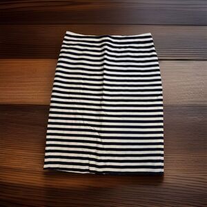 J.CREW women’s No 2 Blue & White stripe Pencil Skirt Size 4 business casual